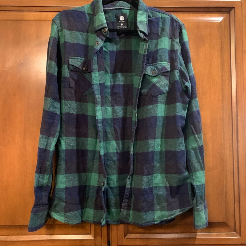 Men’s Green Plaid Element Flannel